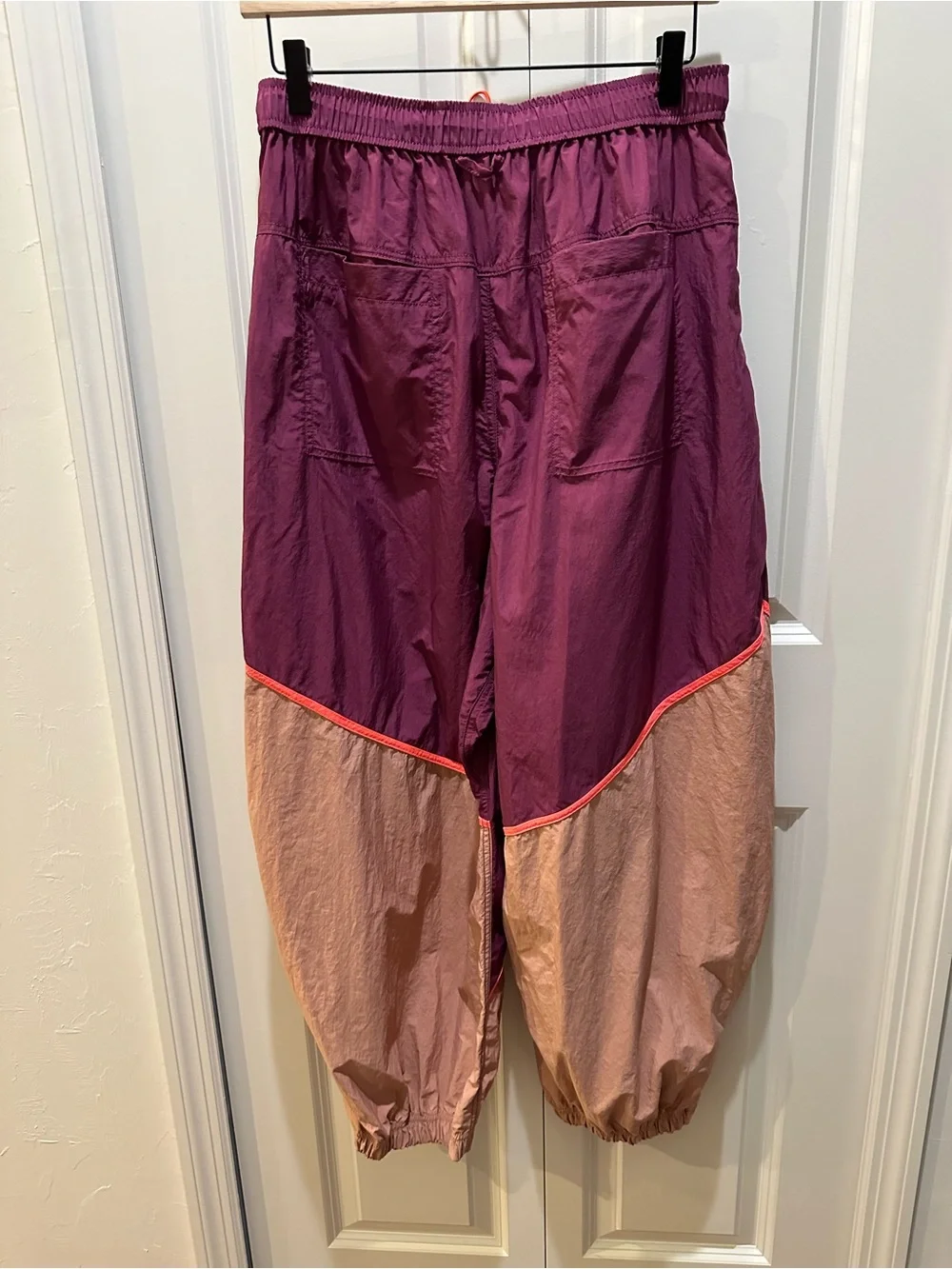 Free People Movement Joggers in Plum and Peach with Coral Trim NWT Size M